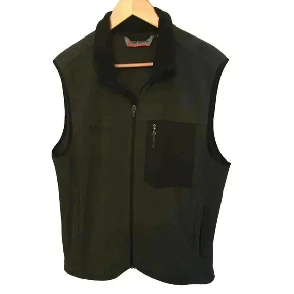 Free Country Grey & Black Fleece Jacket Vest Mens Size M.png - Picture 3 of 13